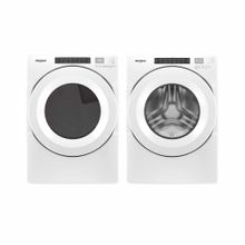 Combo Lavadora Carga Frontal 18kg Blanco y Secadora Carga Frontal de Gas 18kg HE Blanco - 7MWFW560CHW-7MWGD5622HW